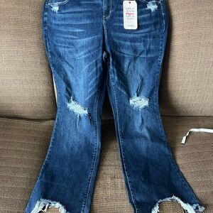 Arula Distressed Boot Cut Jeans